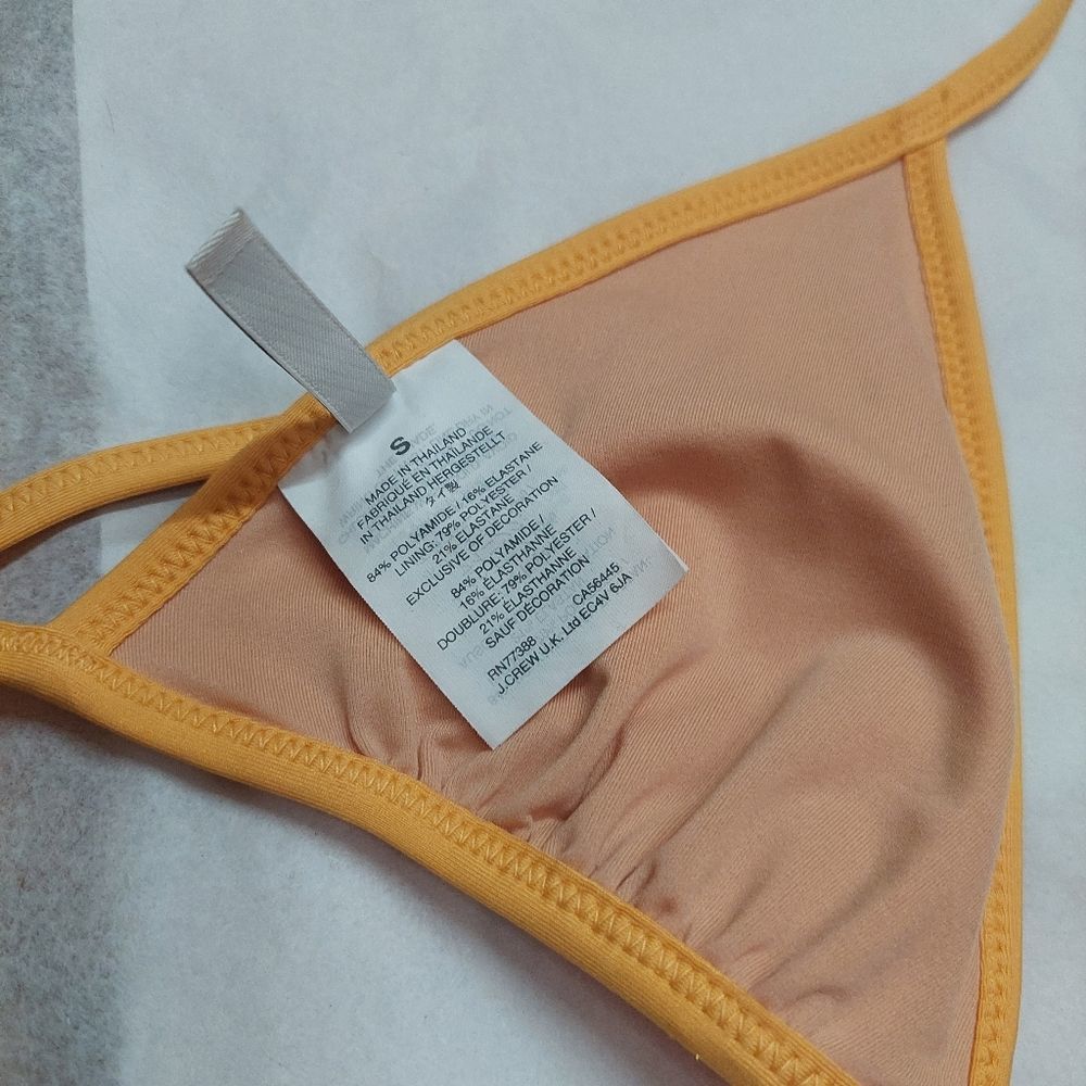 J. Crew Golden Yellow Triangle String Bikini Swim… - image 7